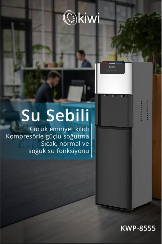 Su Sebili Gizli Damacanalı ( Sıcak -Soğuk -Ilık ) Kwp-8555 Siyah