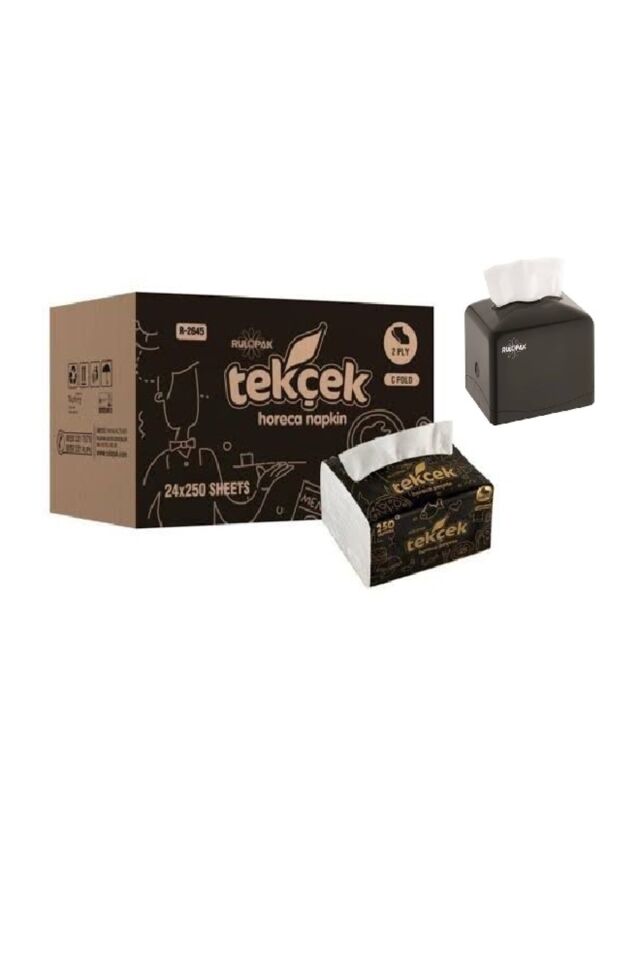 Tekçek Peçete 24*250 Tekçek Mini Peçete Dispanseri Hediyeli