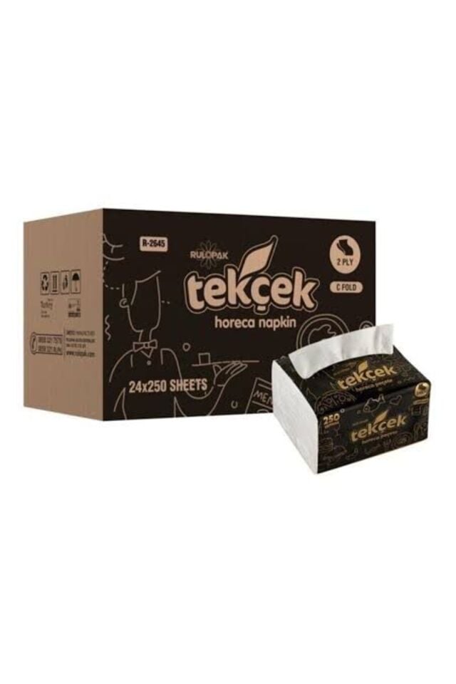 Tekçek Peçete 24*250 Tekçek Mini Peçete Dispanseri Hediyeli