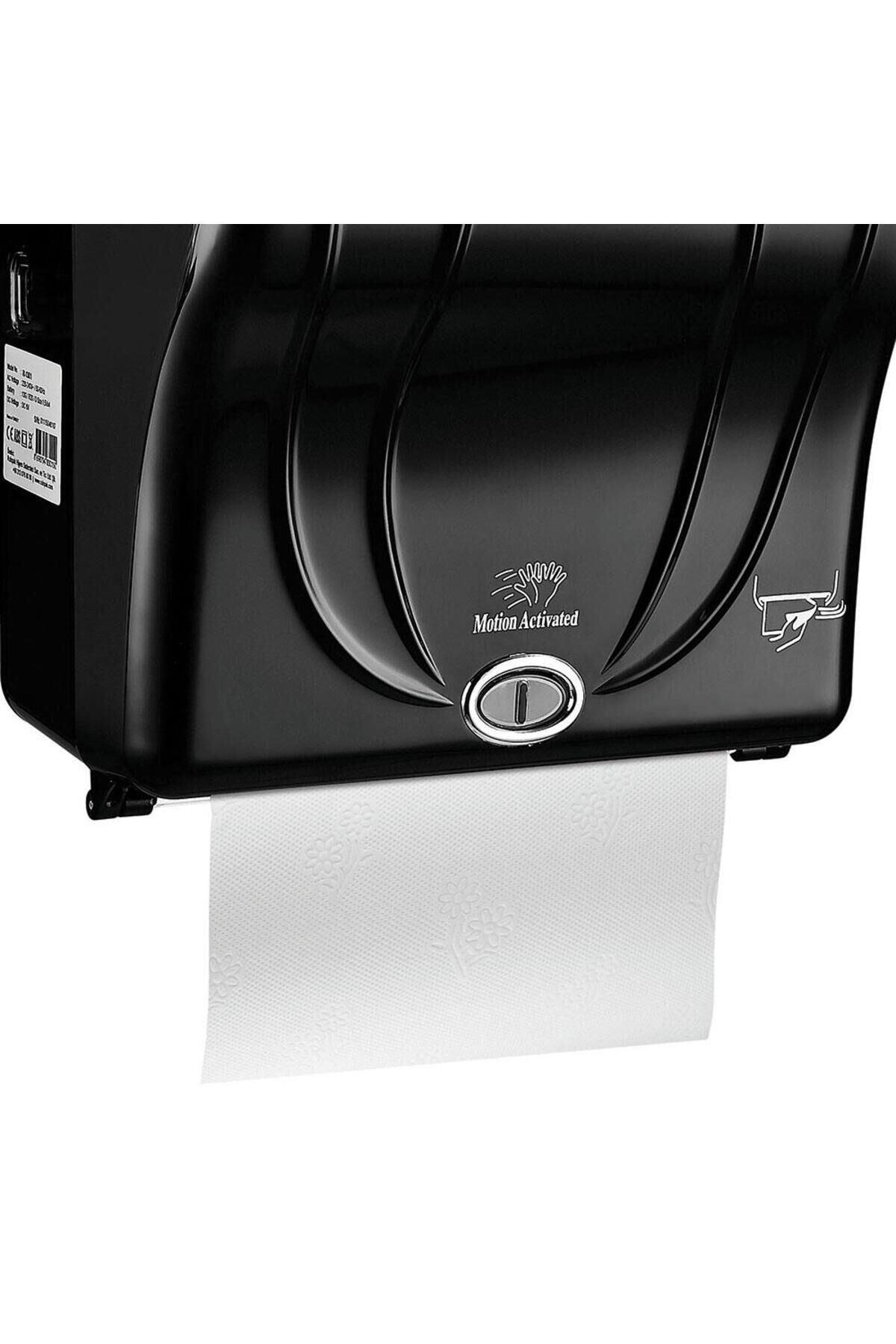 Sensörlü Kağıt Havlu Dispenseri 21 Cm Siyah