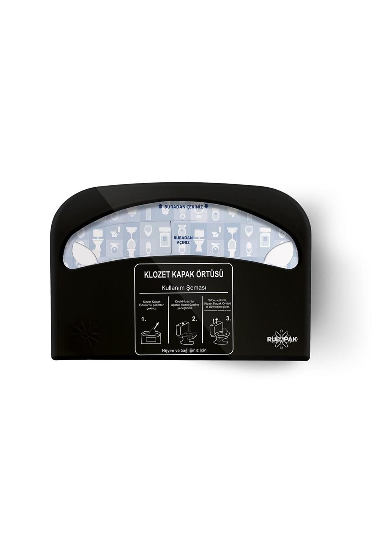 Klozet Kapak Örtüsü Dispenseri Siyah