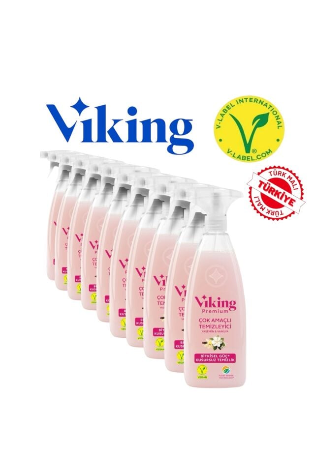 750 Ml * 10 Adet Vegan Premium Çok Amaçlı Temizleyici – Yasemin & Vanilya