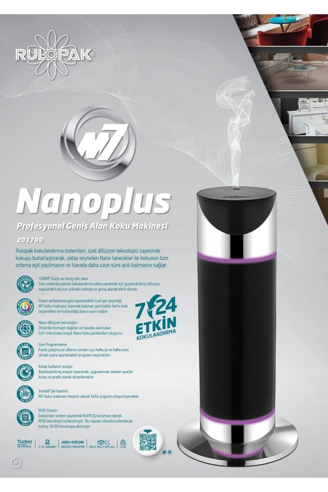 Nano Plus M7 Kokulandırma Makinesi - 100 Ml Koku Kartuşu Dahil