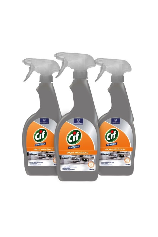 Yağ Çözücü Pro Yağ Çözücü Sprey 750 ml 3 Adet