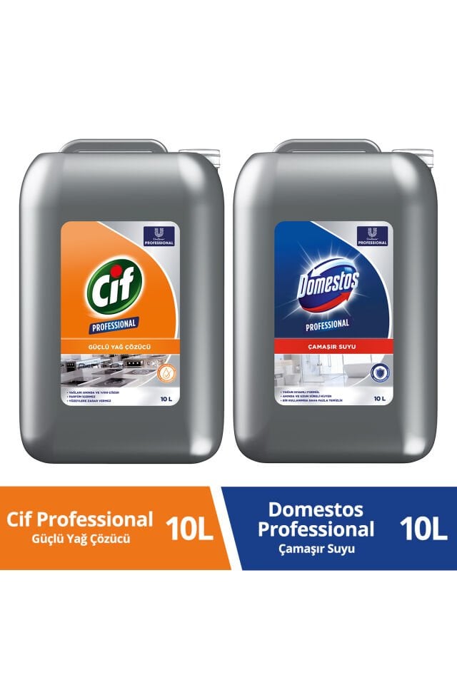 Professional Güçlü Yağ Çözücü 10 L Domestos Professional Çamaşır Suyu 10l