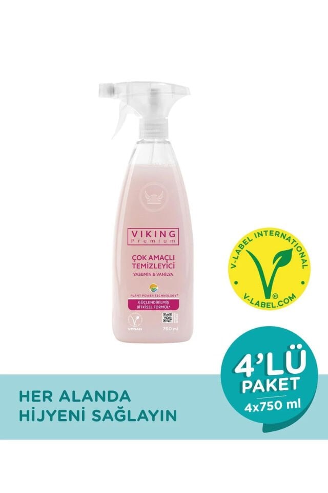 Premium Çok Amaçlı Yasemin & Vanilya 750 Ml 4 Adet