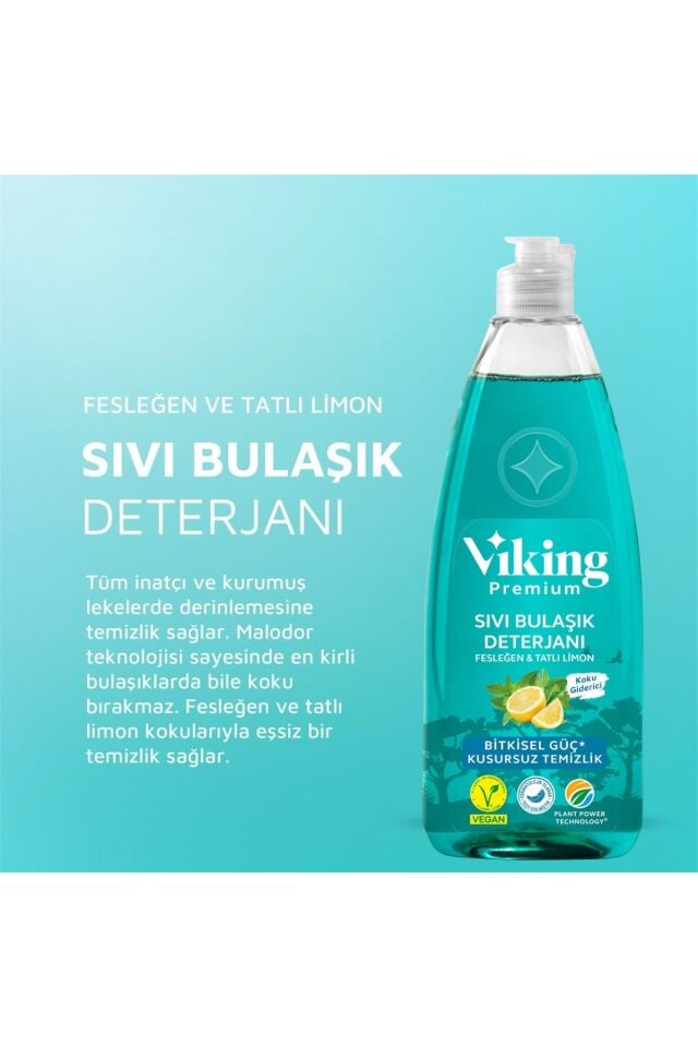 Premium Bulaşık Deterjanı Fesleğen & Limon 750 Ml 4 Adet